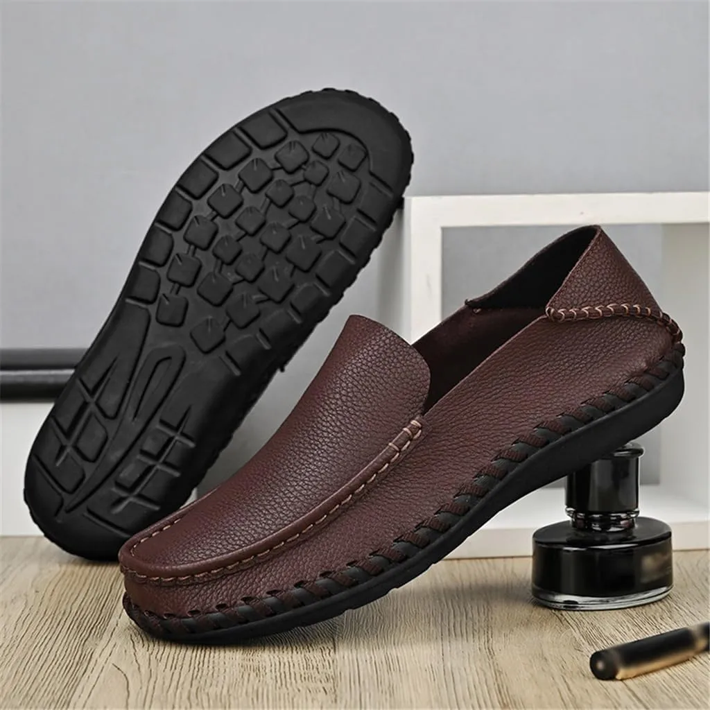 FMURY Spring Comfortable Casual Leather Shoes Men Shoes Men Flats Breathable Driving Shoes Men Moccasins(9 Code)