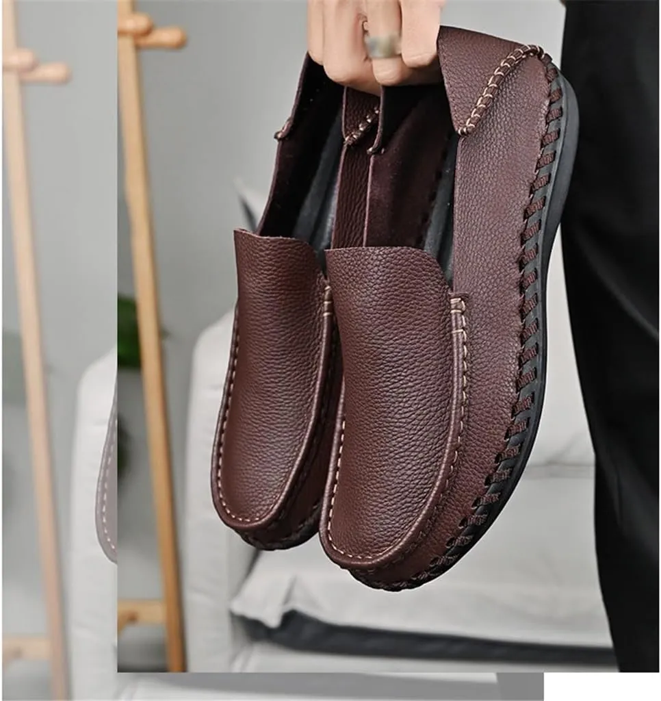 FMURY Spring Comfortable Casual Leather Shoes Men Shoes Men Flats Breathable Driving Shoes Men Moccasins(9 Code)