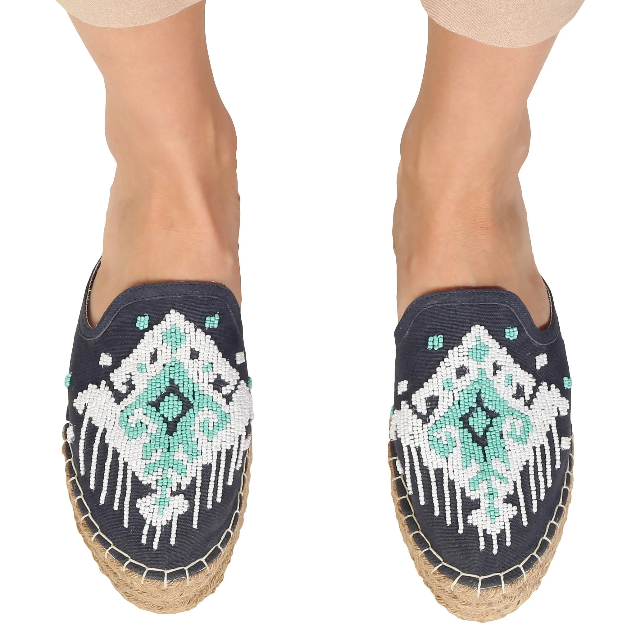 Foot-Friendly Warp Espadrilles Haut Platform