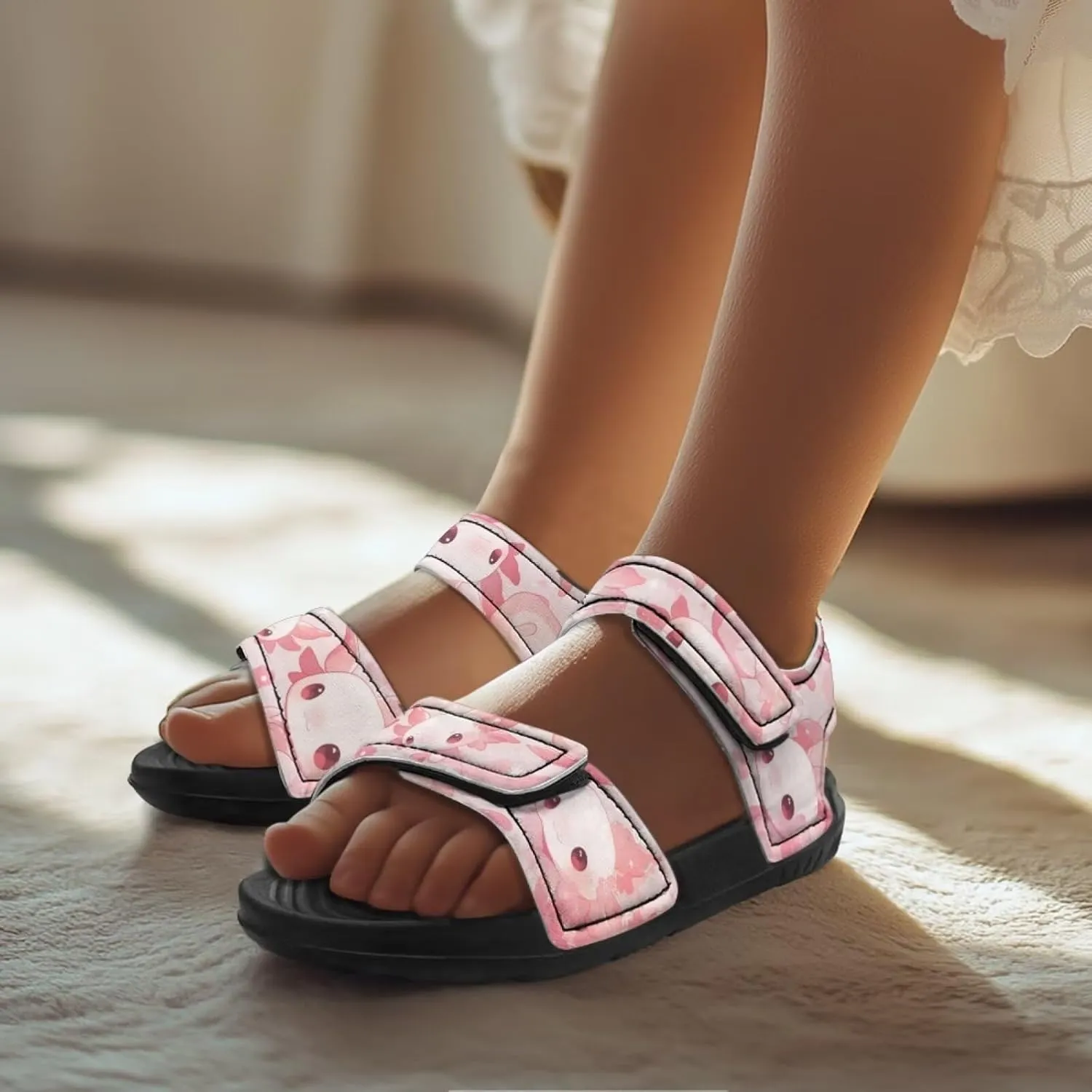Forchrinse Girls Sandals Summer Outdoor Open Toe Sport Sandals Waterproof Leather Beach Water Shoes
