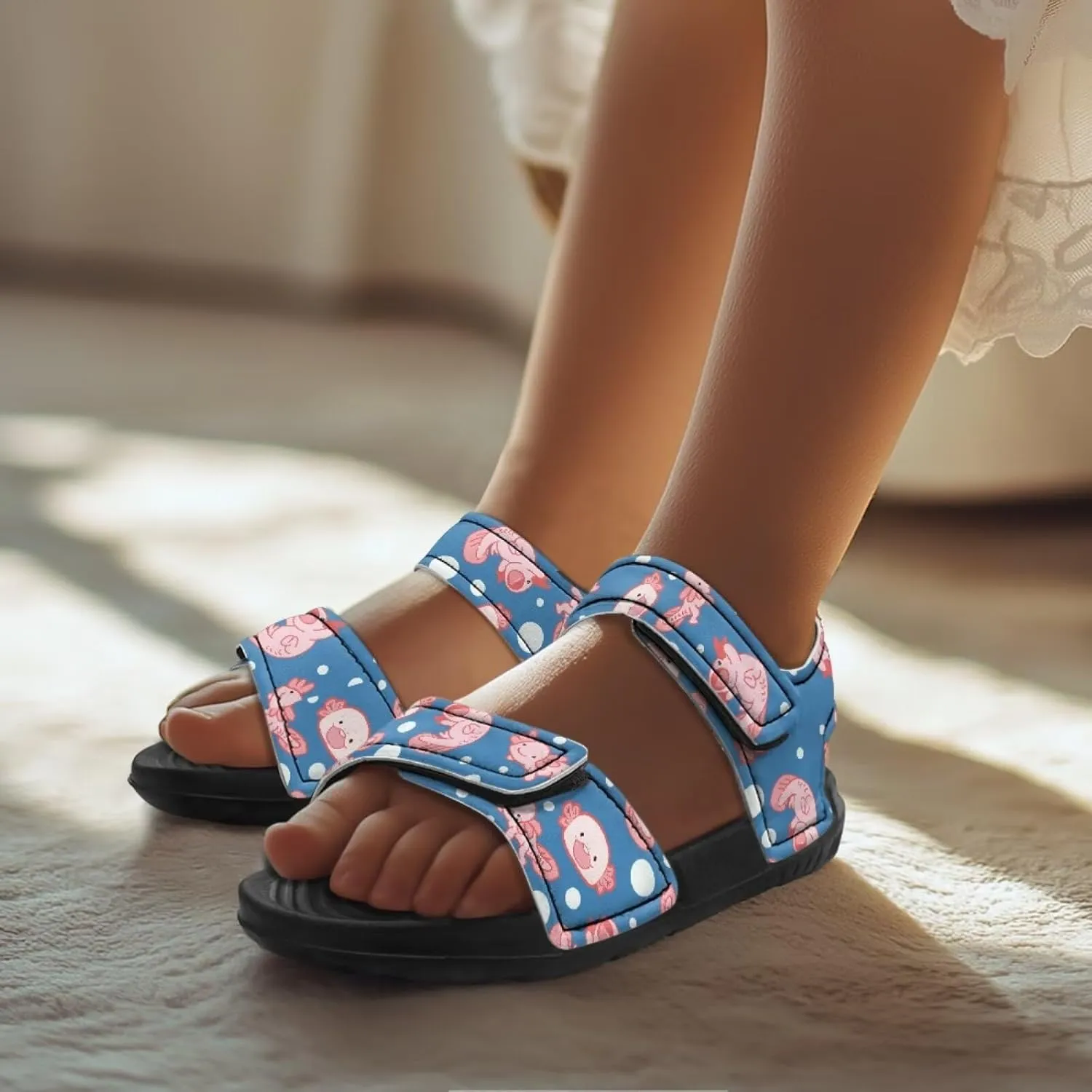 Forchrinse Girls Sandals Summer Outdoor Open Toe Sport Sandals Waterproof Leather Beach Water Shoes