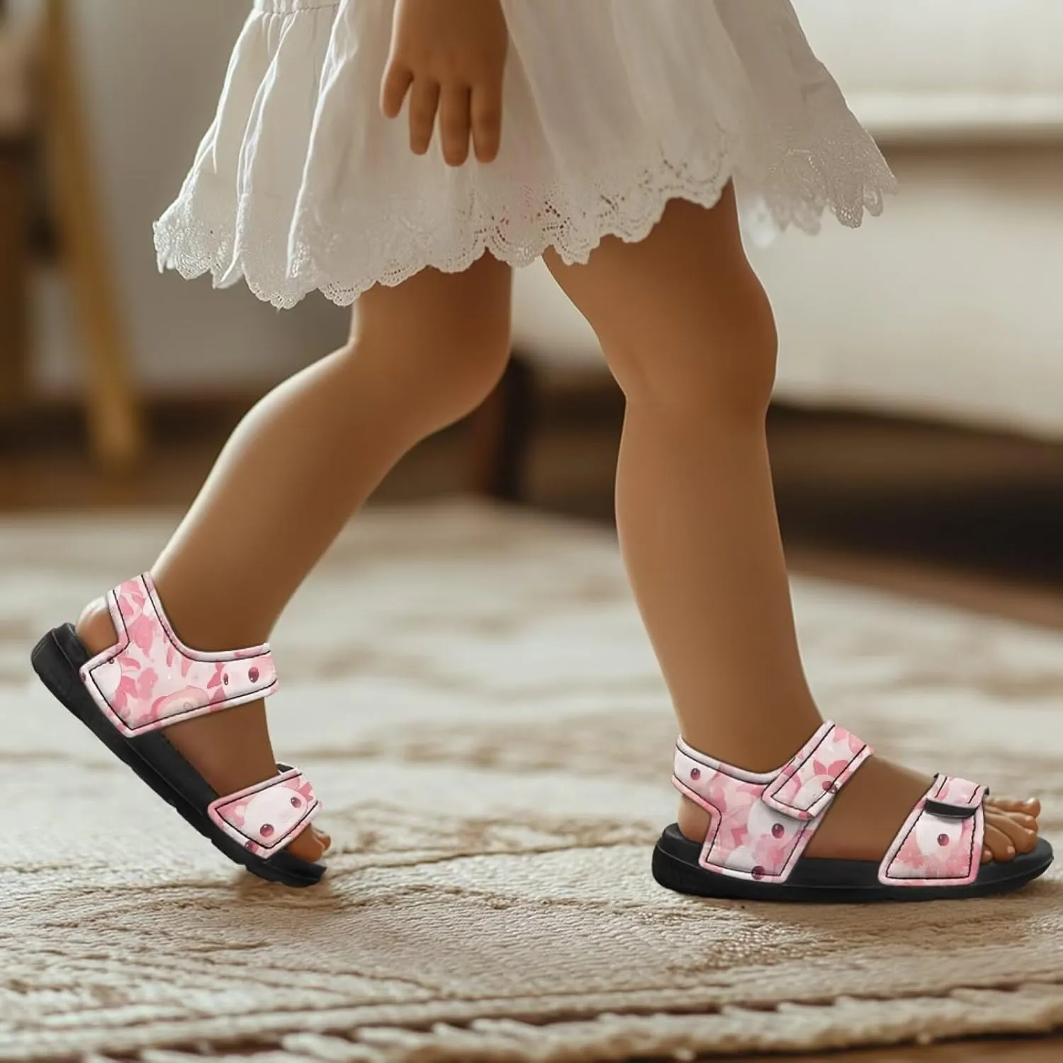 Forchrinse Girls Sandals Summer Outdoor Open Toe Sport Sandals Waterproof Leather Beach Water Shoes
