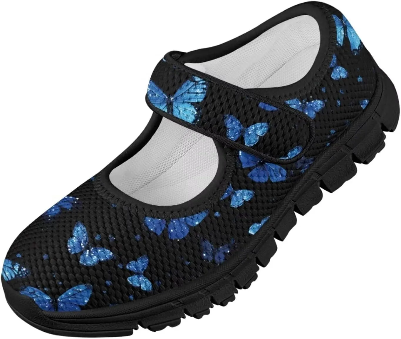 Forchrinse Toddler Little Girl Mary Jane Dress Shoes Purple Mermaid Scales Print Princess Birthday Party Flats for Girl Non Slip Soft Sole Back to School Shoes
