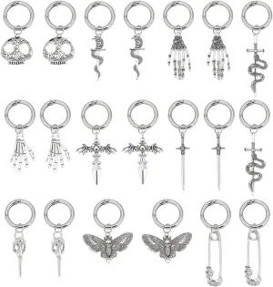 FREEBLOSS 20 Pcs Boot Charms - Alloy Shoe Chains & Decoration for Sneakers, Boots & Shoes - Perfect for Friend, Family & Birthday Party