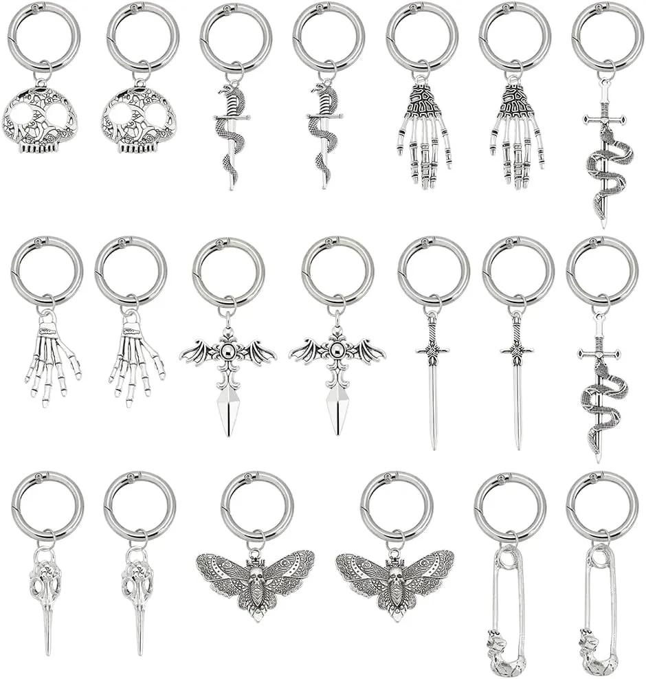 FREEBLOSS 20 Pcs Boot Charms - Alloy Shoe Chains & Decoration for Sneakers, Boots & Shoes - Perfect for Friend, Family & Birthday Party