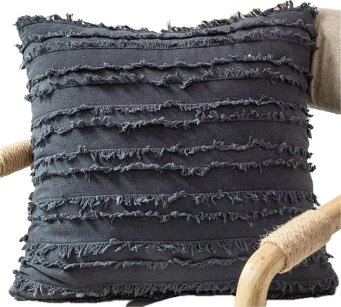 Fringed Pillow With Insert