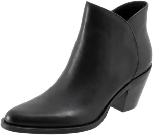 FSJ Women Low Chunky Stacked Heel Ankle Boots Closed Toe Split Shaft Booties with Side Zipper Stylish Casual Shoes Size 4-16 US