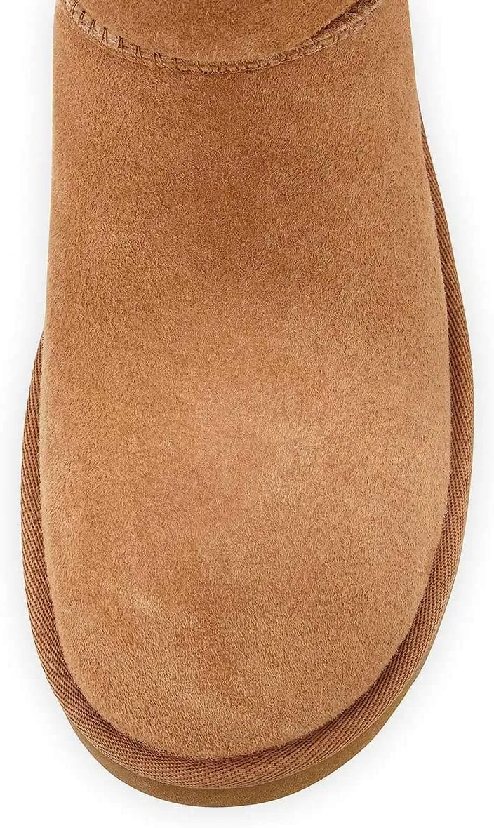 FSJ Women Winter Mid Calf Snow Boots Round Toe Flat Warm Fur Low Heel Comfy Shoes Size 4-15 US