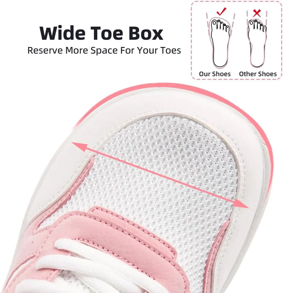 FUJEAK Barefoot Shoes Women Sneakers Walking Wide Toe Box Shoes Women Minimalist Zero Drop Shoe Breathable Fashion Sneakers Width Casual