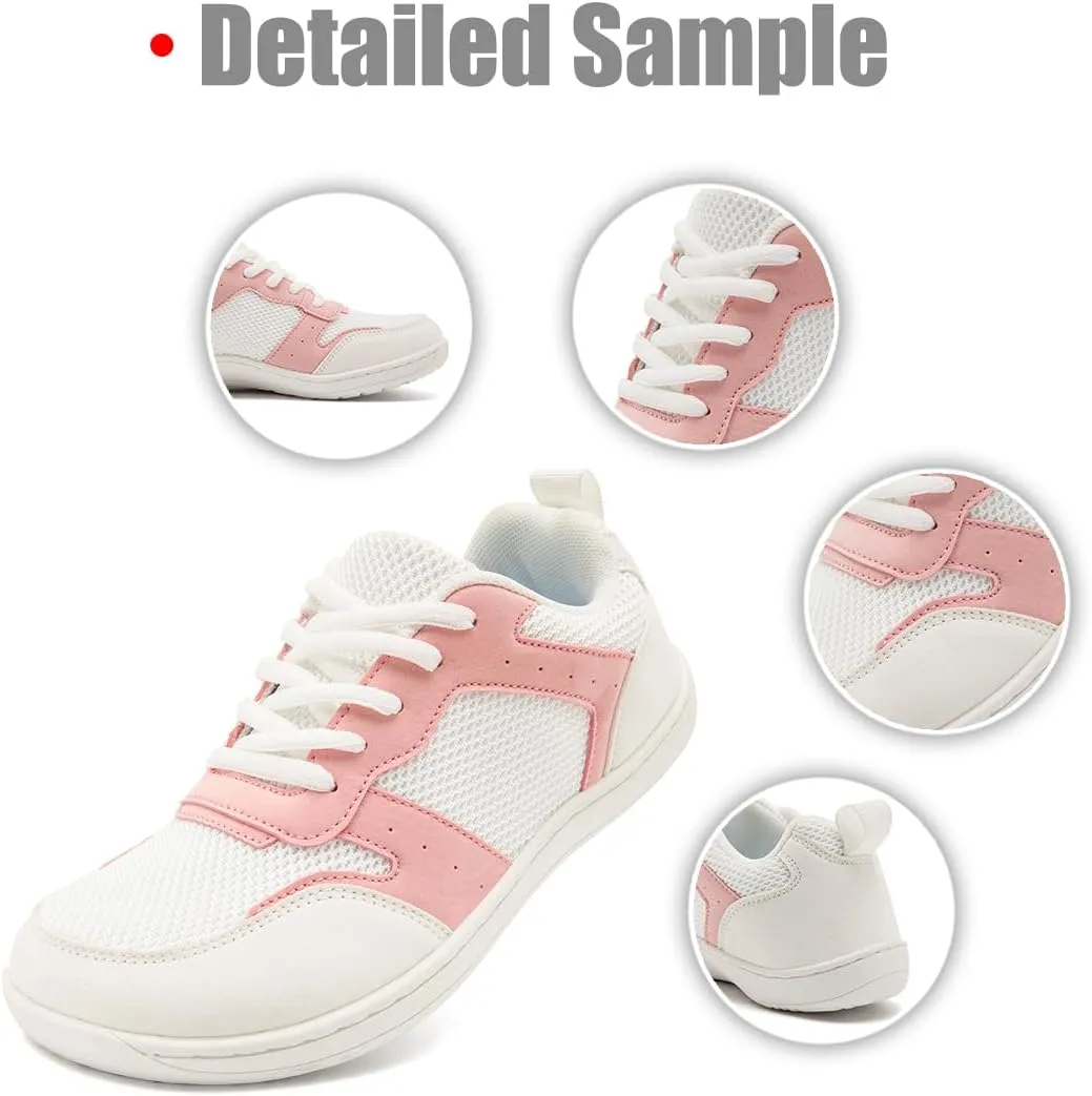 FUJEAK Barefoot Shoes Women Sneakers Walking Wide Toe Box Shoes Women Minimalist Zero Drop Shoe Breathable Fashion Sneakers Width Casual