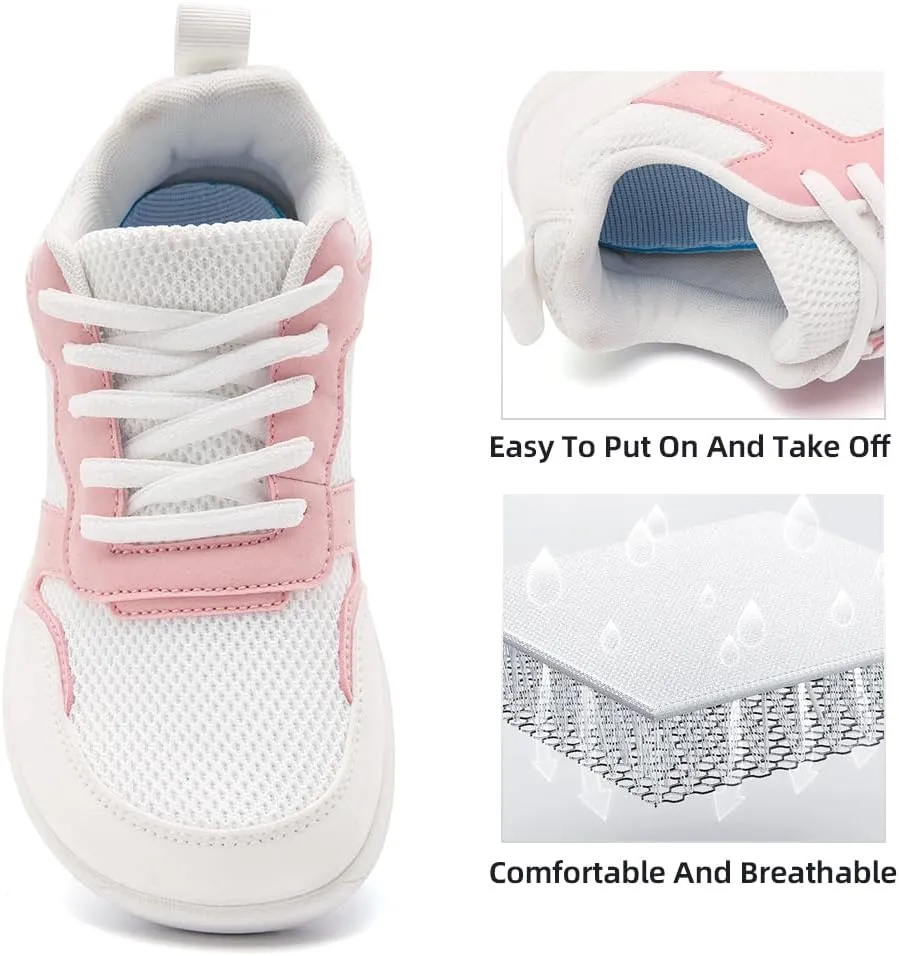 FUJEAK Barefoot Shoes Women Sneakers Walking Wide Toe Box Shoes Women Minimalist Zero Drop Shoe Breathable Fashion Sneakers Width Casual