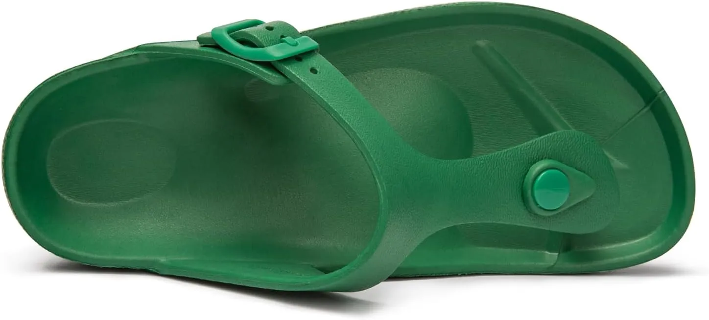 FUNKYMONKEY EVA Flip Flops Waterproof Adjustable Thong Sandals for Mens and Womens