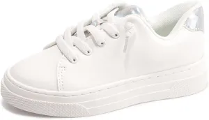 FUNKYMONKEY Kids Sneakers for Girls Boys Low Top Skate Shoe Little Kids/Big Kid Lace Up Casual Walking Shoes