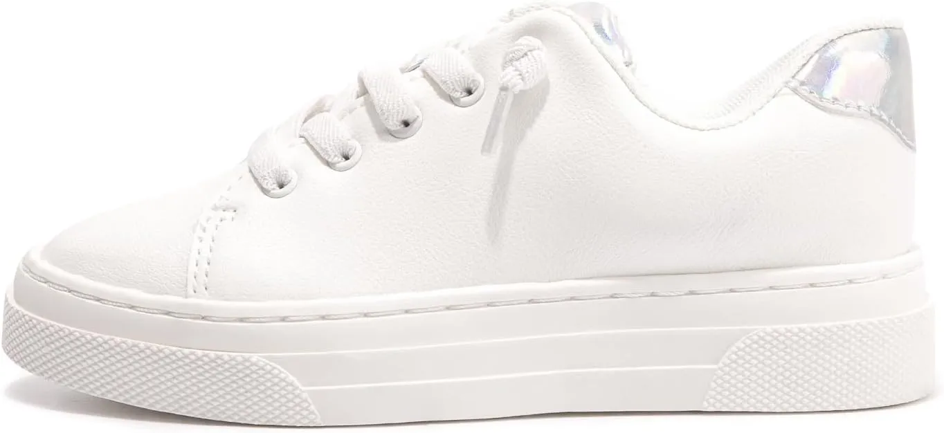 FUNKYMONKEY Kids Sneakers for Girls Boys Low Top Skate Shoe Little Kids/Big Kid Lace Up Casual Walking Shoes