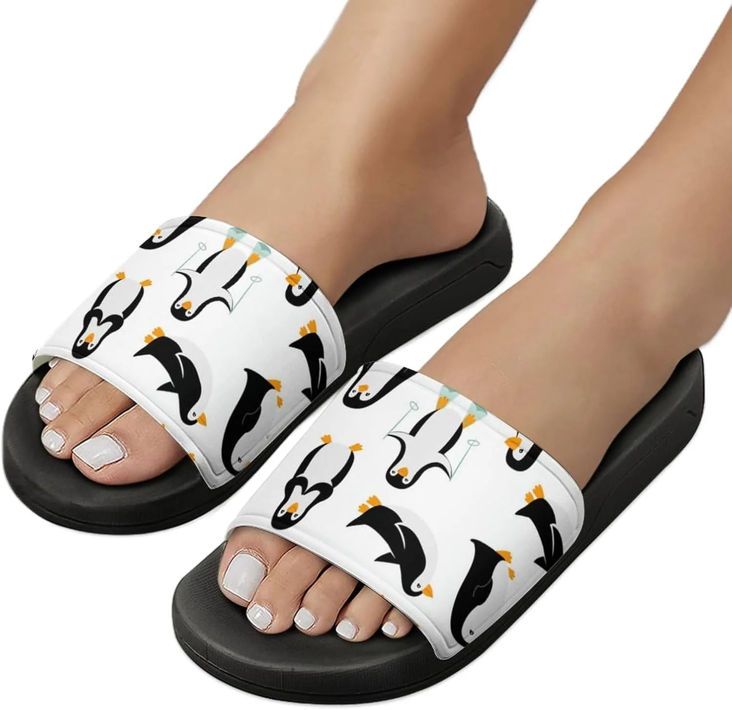 Funny Slides for Women, Slippers for Men Womens Sandals, Anti-Skid Slides Shower Shoes House Slippers Beach Sandals Casual Summer