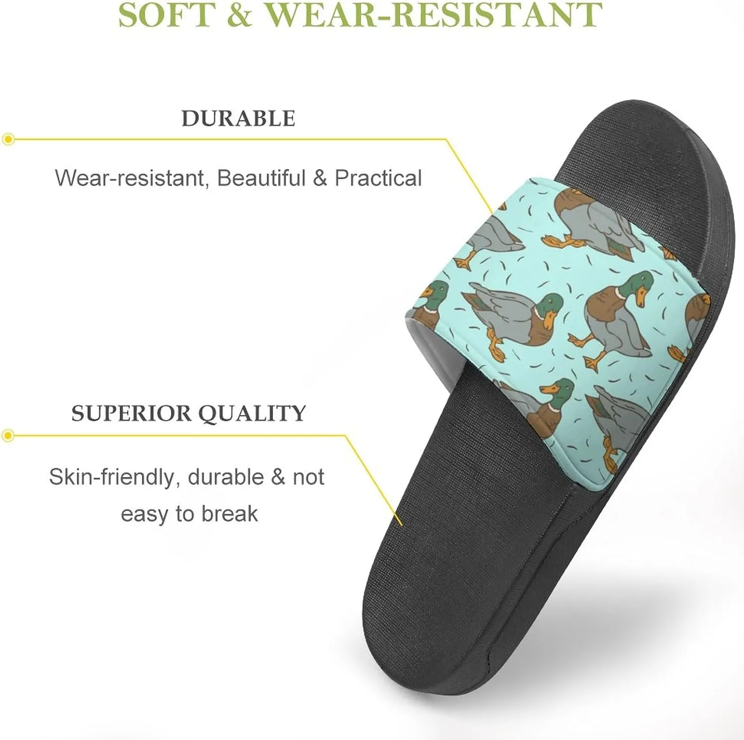 Funny Slides for Women, Slippers for Men Womens Sandals, Anti-Skid Slides Shower Shoes House Slippers Beach Sandals Casual Summer