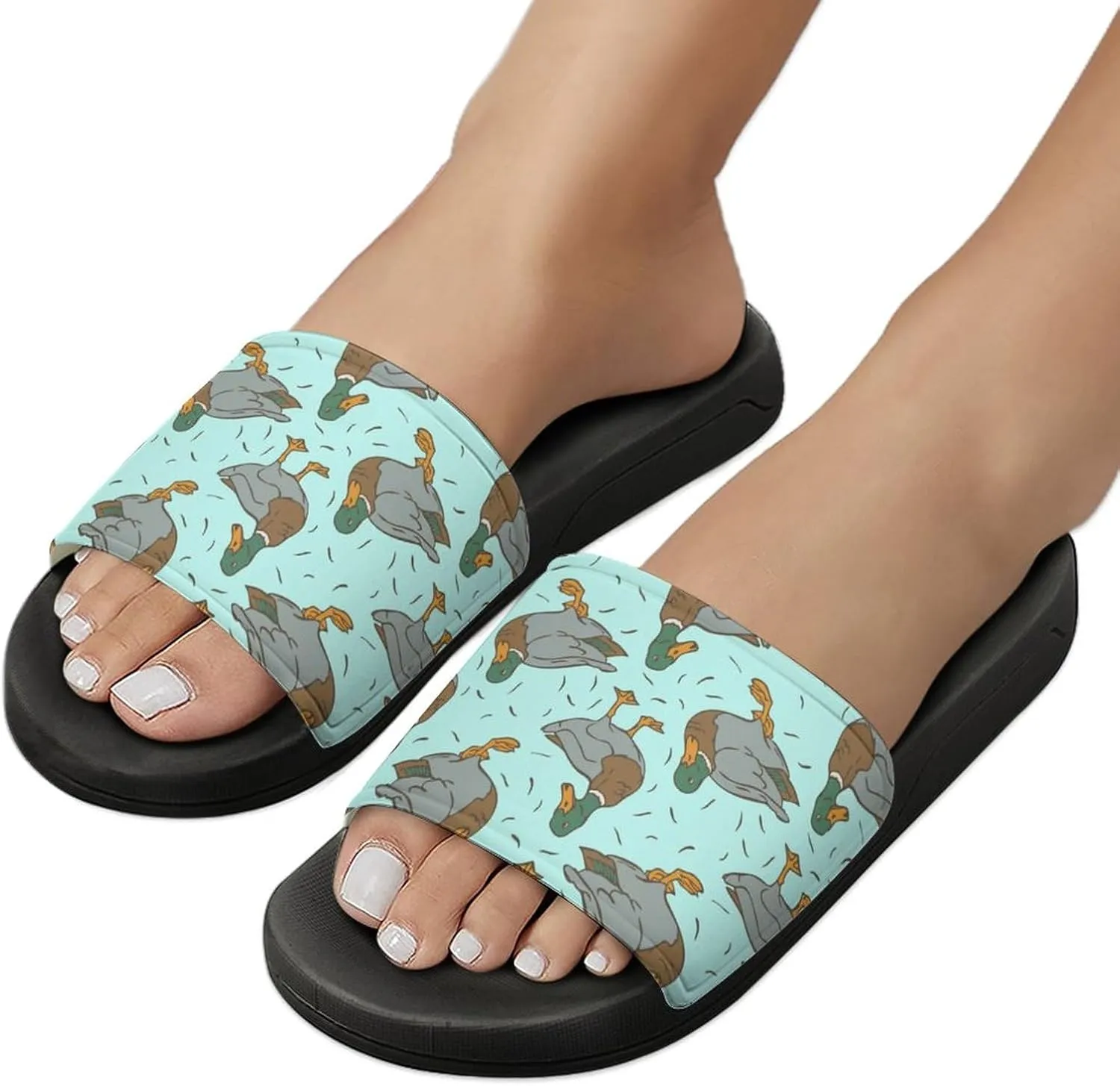 Funny Slides for Women, Slippers for Men Womens Sandals, Anti-Skid Slides Shower Shoes House Slippers Beach Sandals Casual Summer