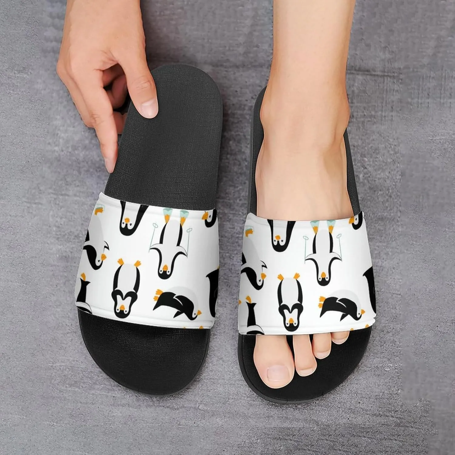 Funny Slides for Women, Slippers for Men Womens Sandals, Anti-Skid Slides Shower Shoes House Slippers Beach Sandals Casual Summer
