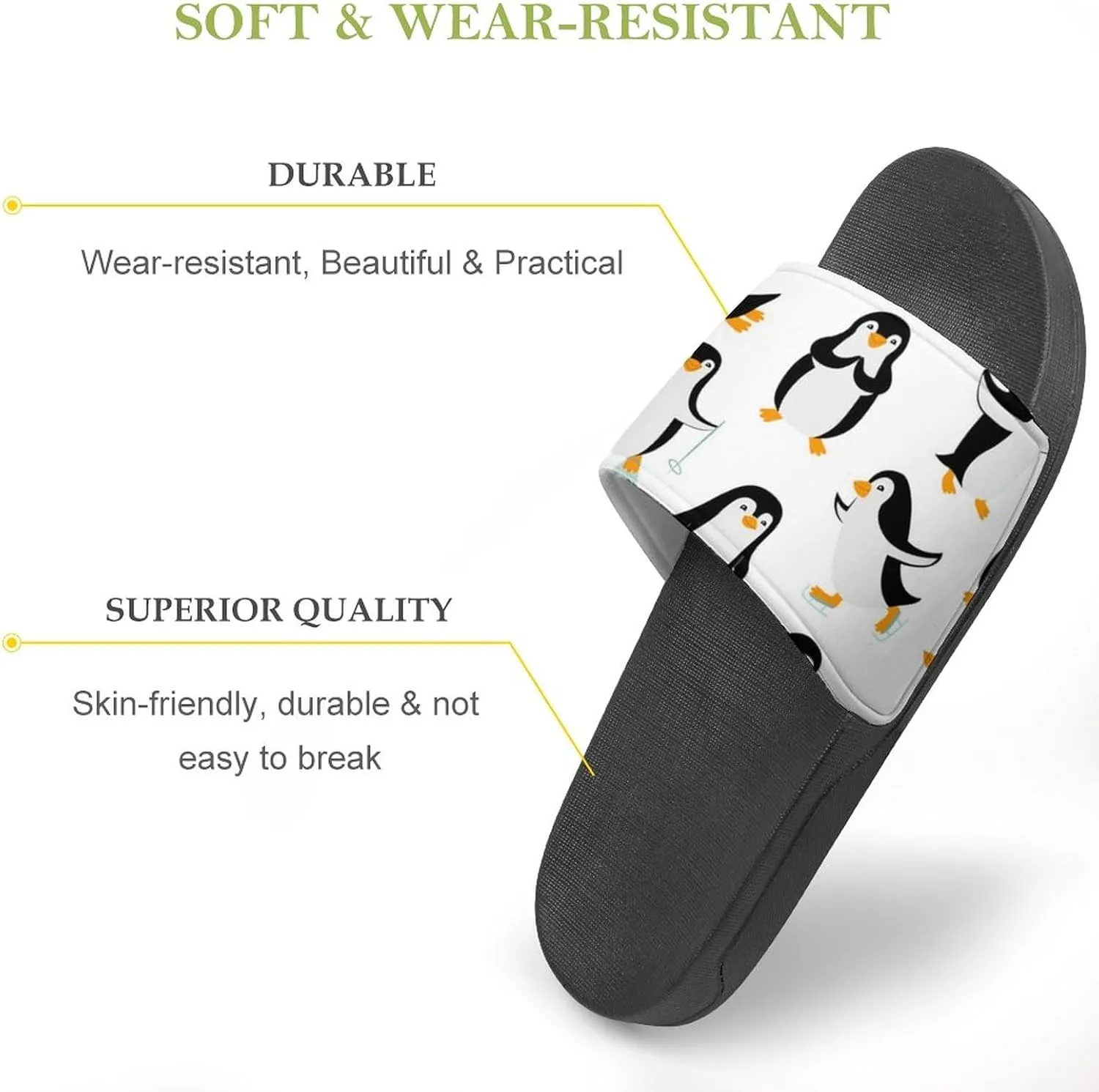 Funny Slides for Women, Slippers for Men Womens Sandals, Anti-Skid Slides Shower Shoes House Slippers Beach Sandals Casual Summer