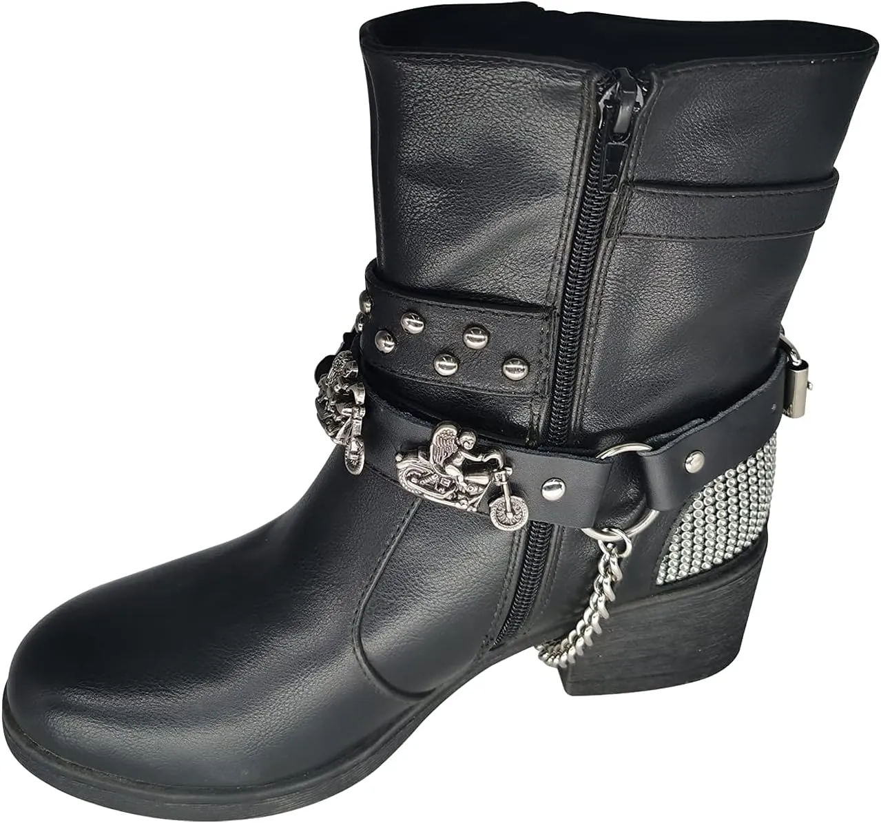 GARGOYLE BELLS Adjustable Fashion Boot Chains, Biker Boots Decoration Chains, Comes in a set of 2
