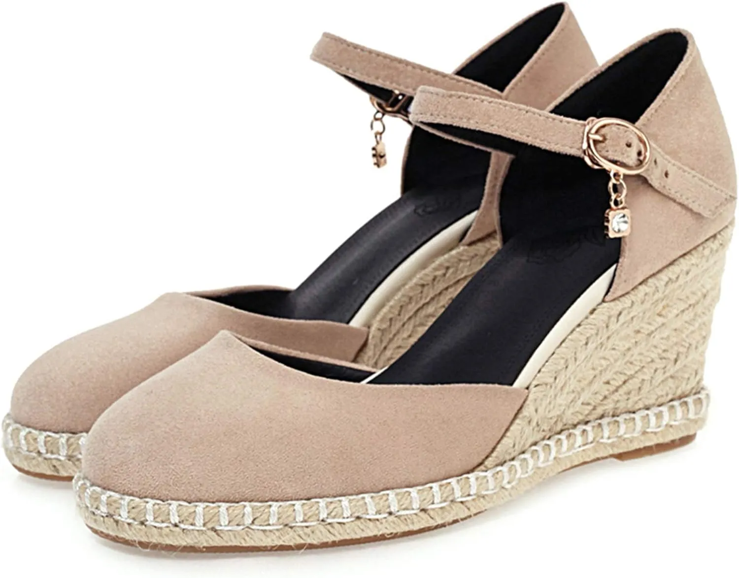 Gicoiz Closed Toe Espadrilles Wedges Women Platform Bowtie Sandals