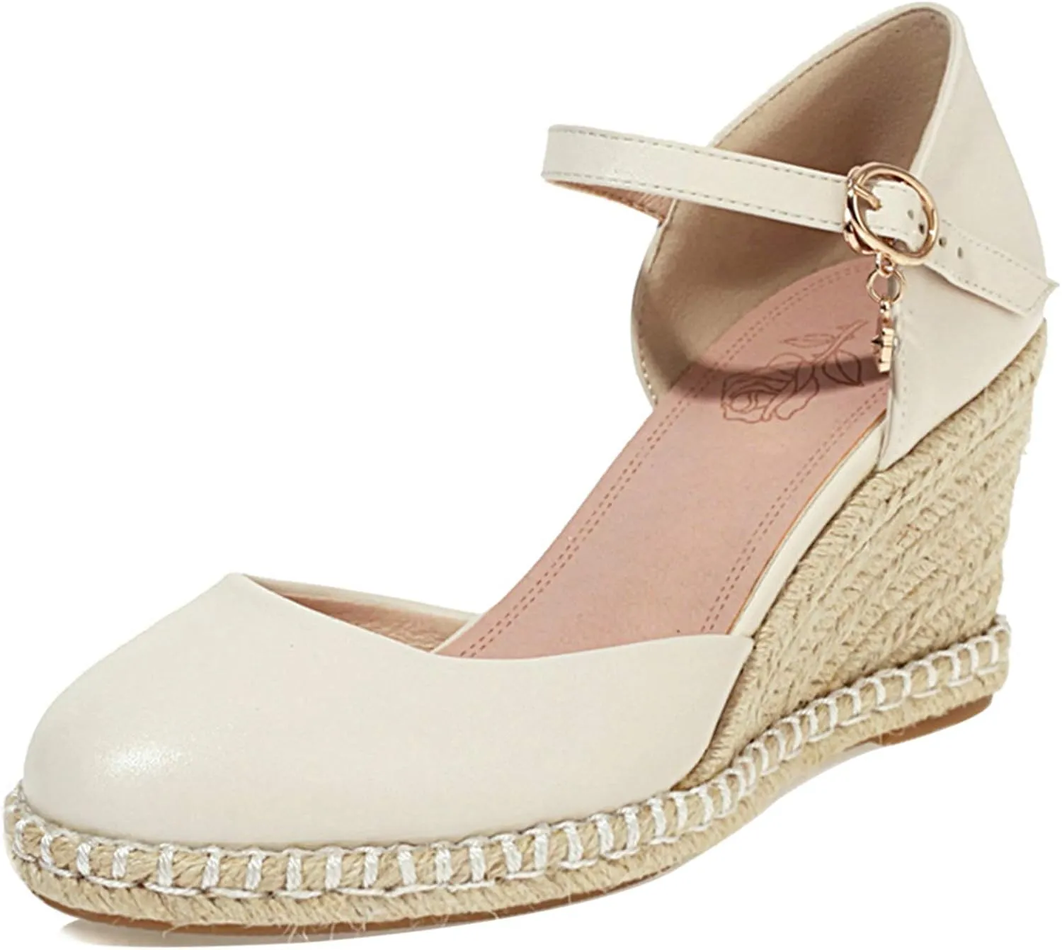 Gicoiz Closed Toe Espadrilles Wedges Women Platform Bowtie Sandals