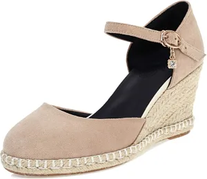 Gicoiz Closed Toe Espadrilles Wedges Women Platform Bowtie Sandals