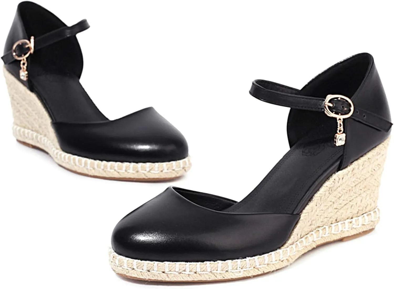 Gicoiz Closed Toe Espadrilles Wedges Women Platform Bowtie Sandals