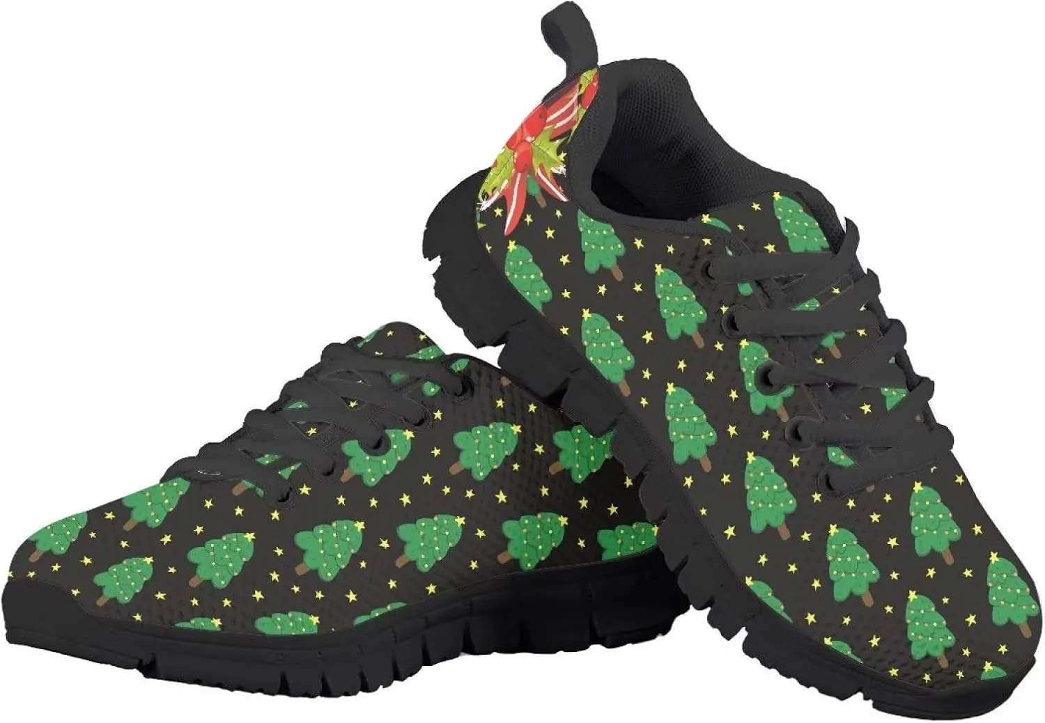 GIFTPUZZ Christmas Shoes for Kids Running Shoes Comfortable Walking Tennis Sneaker Flat Shoes