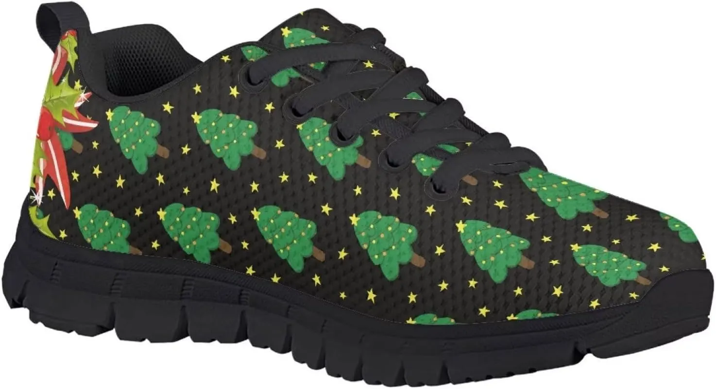 GIFTPUZZ Christmas Shoes for Kids Running Shoes Comfortable Walking Tennis Sneaker Flat Shoes