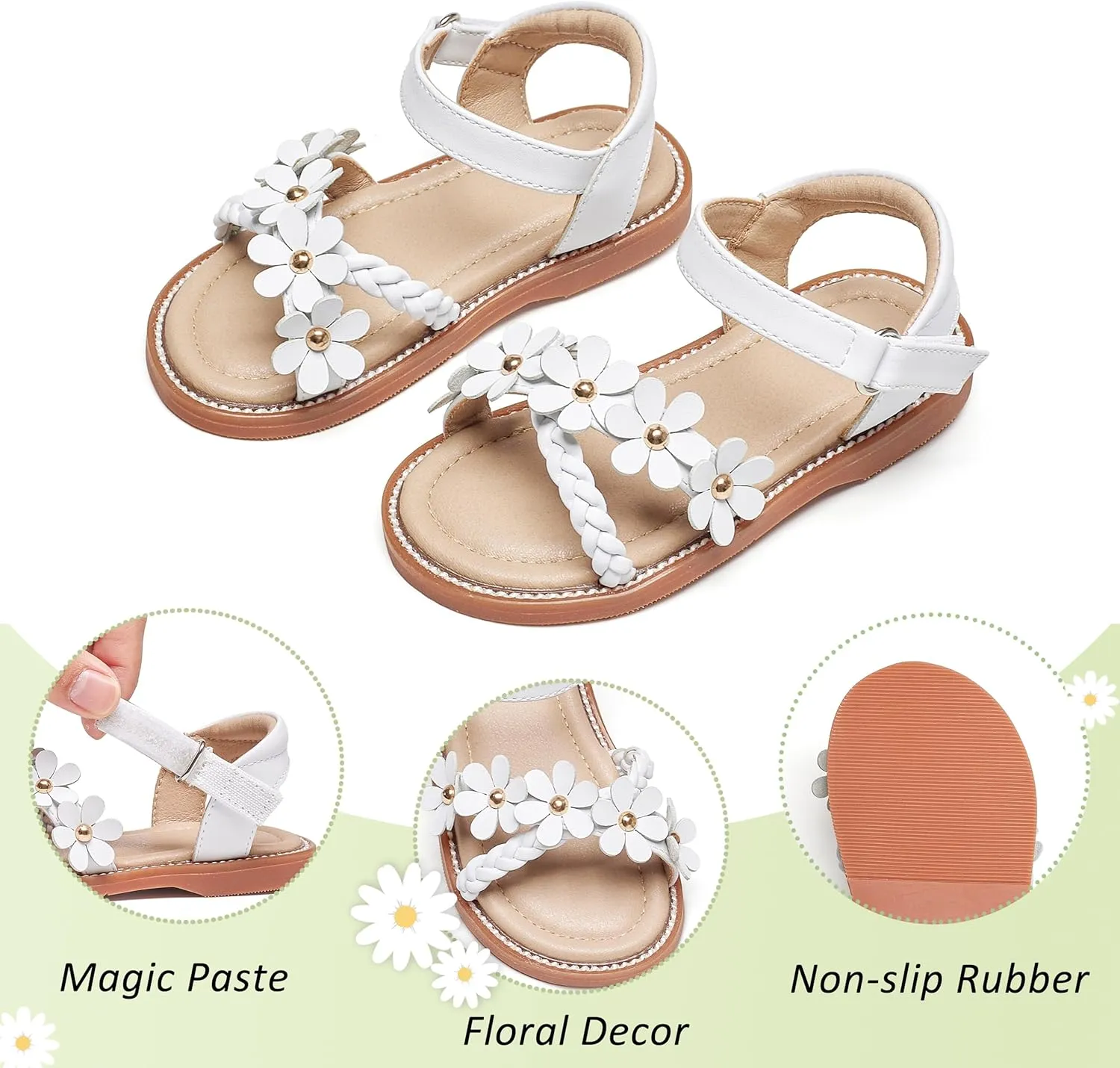 GINFIVE Toddler Girls Sandals Girls Toddler Sandals Little Girls Kids Shoes