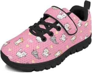 Girls Boys Hook & Loop Closure Sneakers Unisex Child Kids Anti-Slip Lightweight Shoes