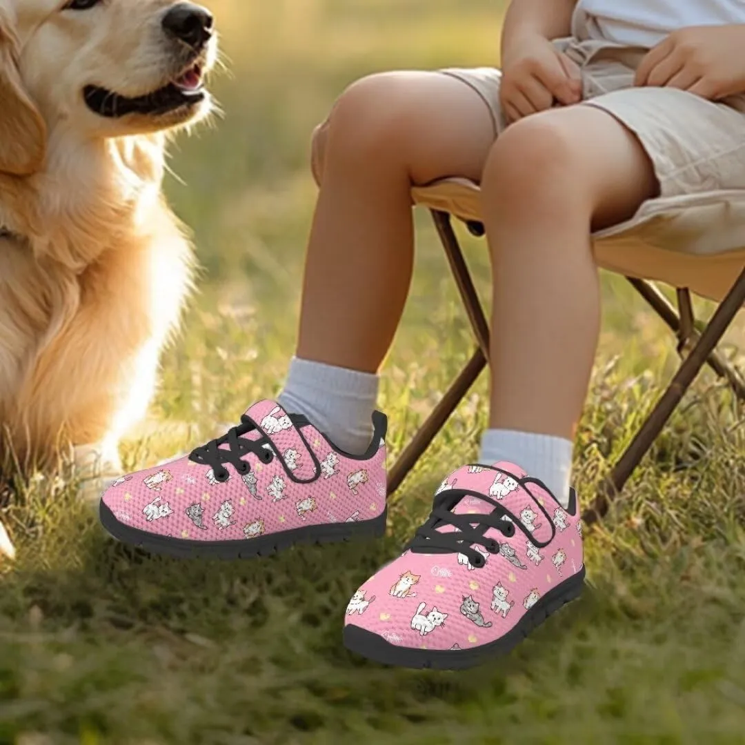 Girls Boys Hook & Loop Closure Sneakers Unisex Child Kids Anti-Slip Lightweight Shoes