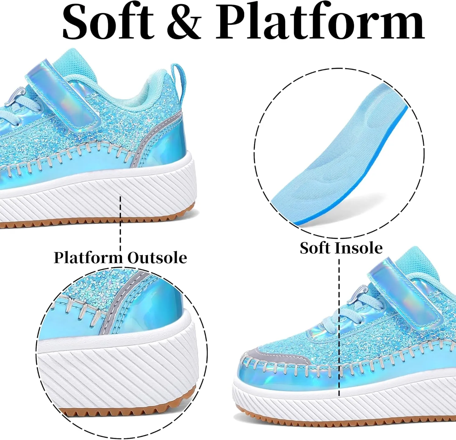 Girls Boys Sneakers Kids Running Tennis Shoes Glitter Sparkly Braided Bling Design,Athletic Shoes for Children Youth
