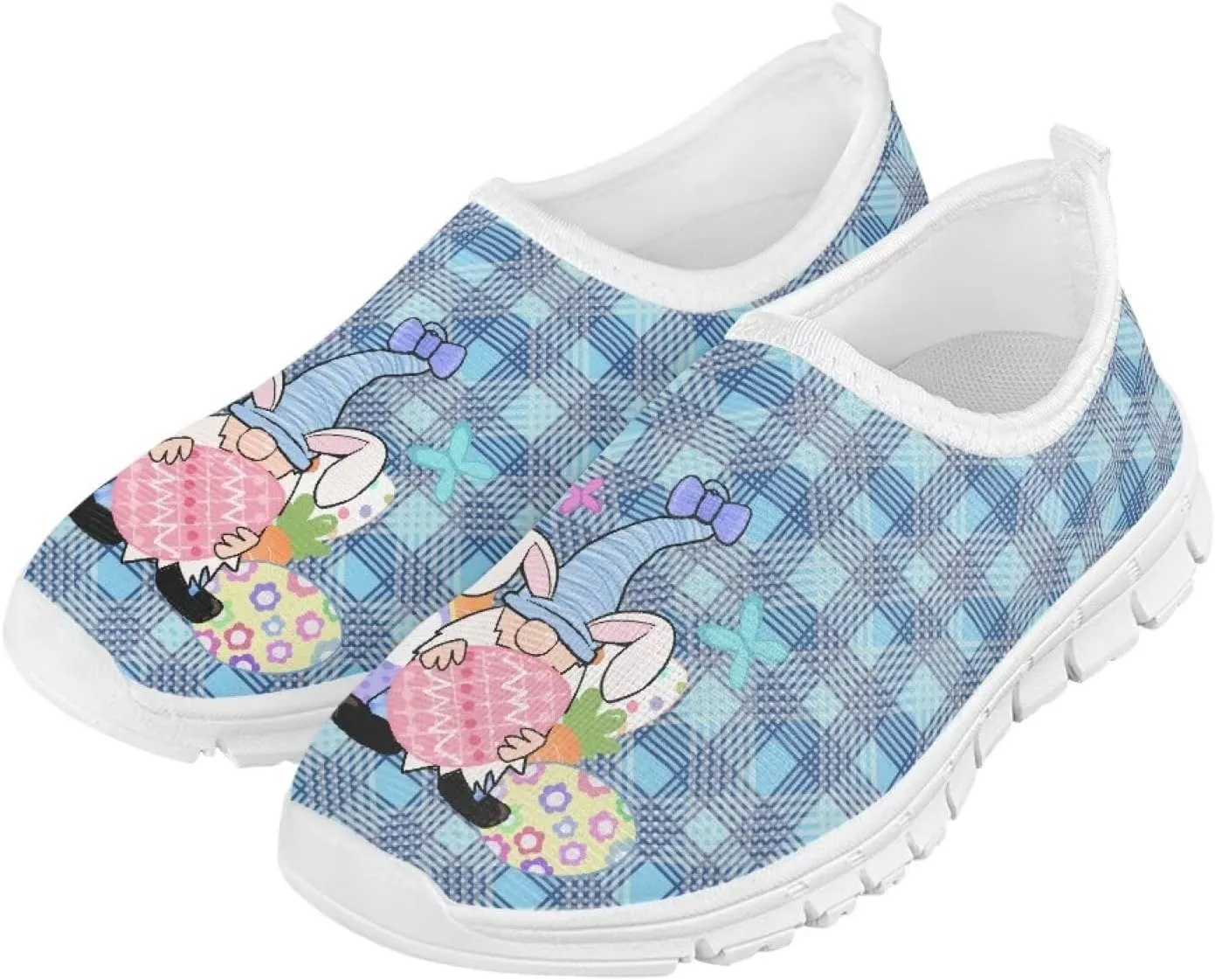 Girls Easter Shoes Kids Slip On Sneakers Cute Running Athlitic Shoes