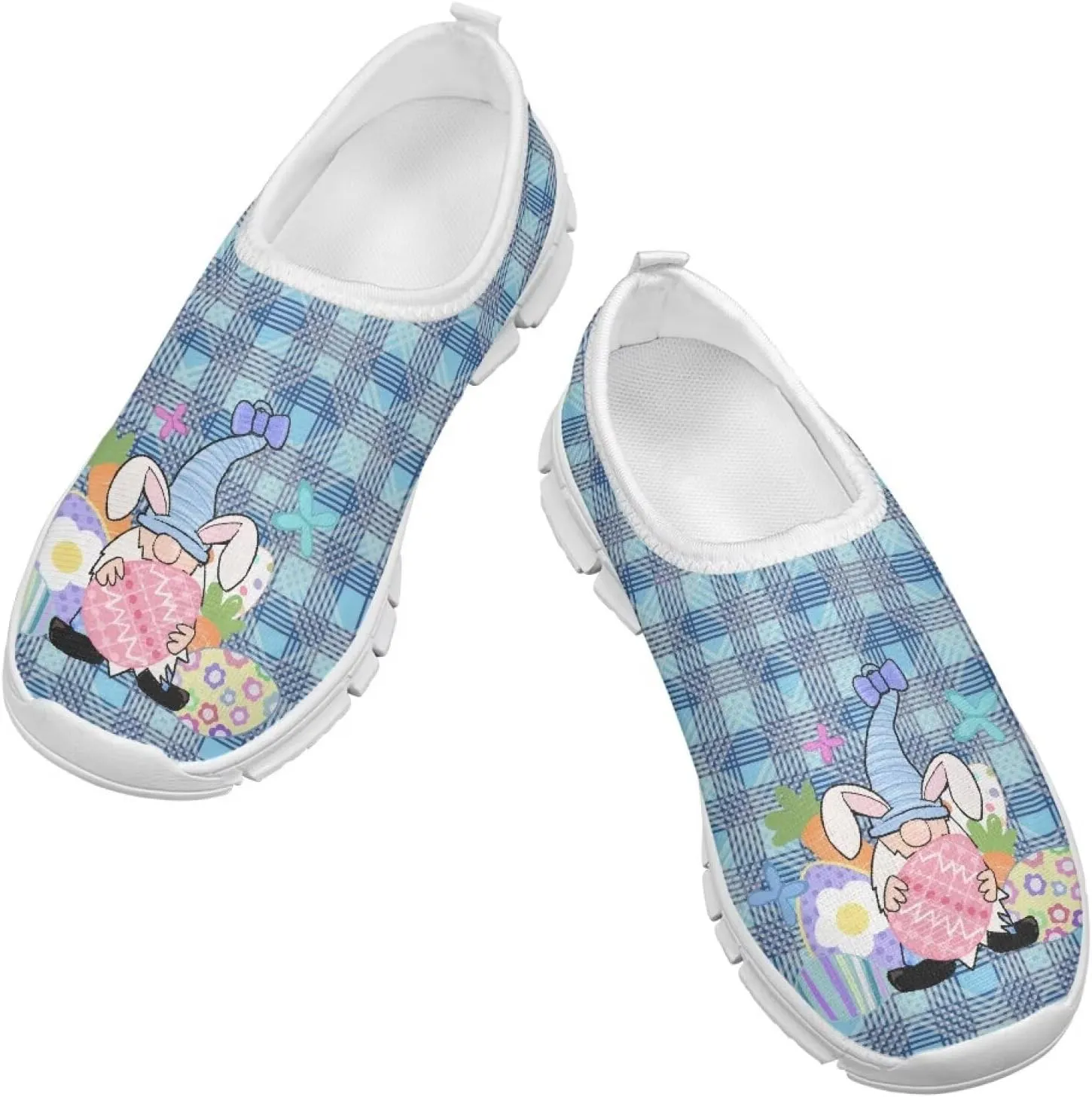 Girls Easter Shoes Kids Slip On Sneakers Cute Running Athlitic Shoes