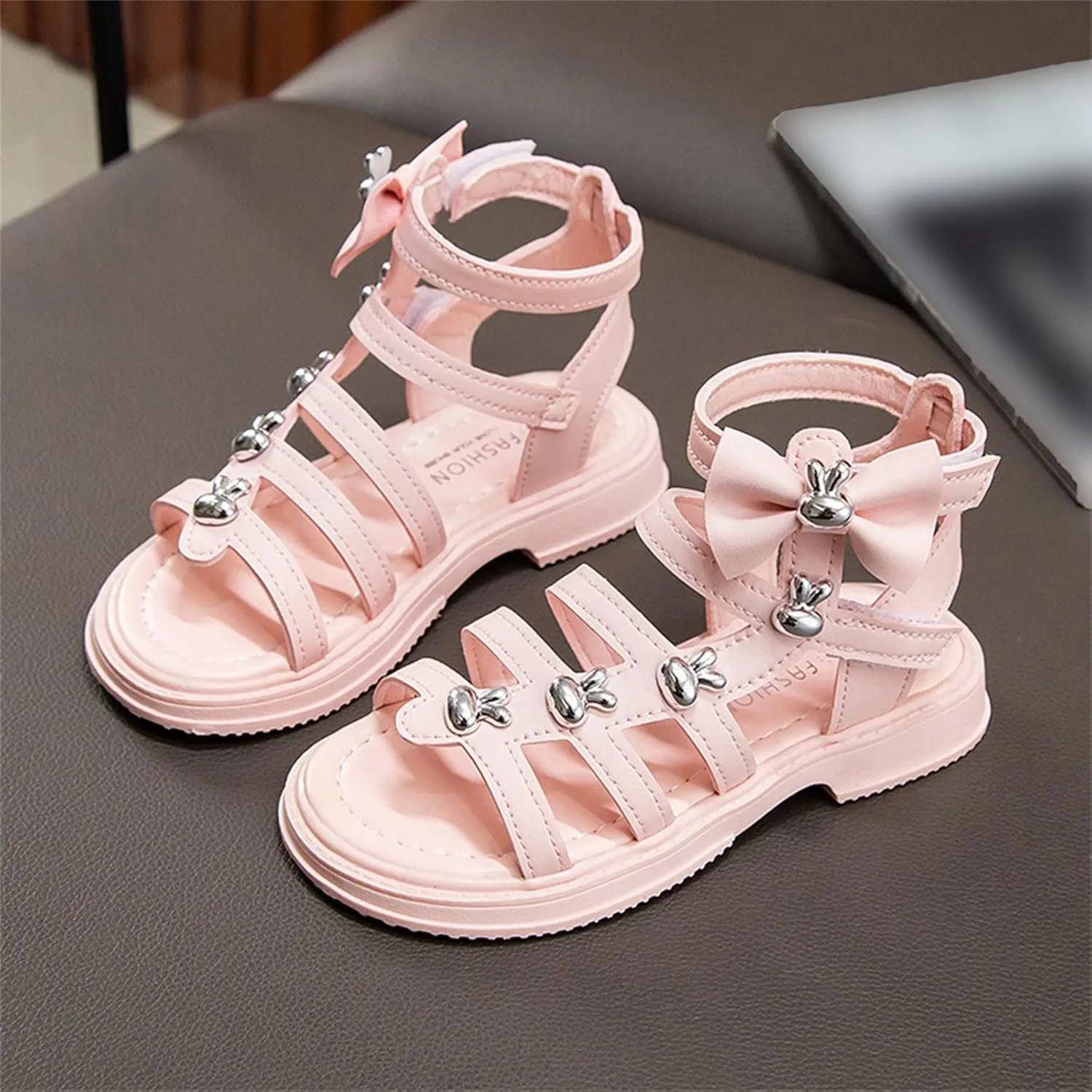 Girls Sandals Children Shoes High Top Flat Sandals Roman Sandals Big Children Summer Sandals Girls Slippers Size