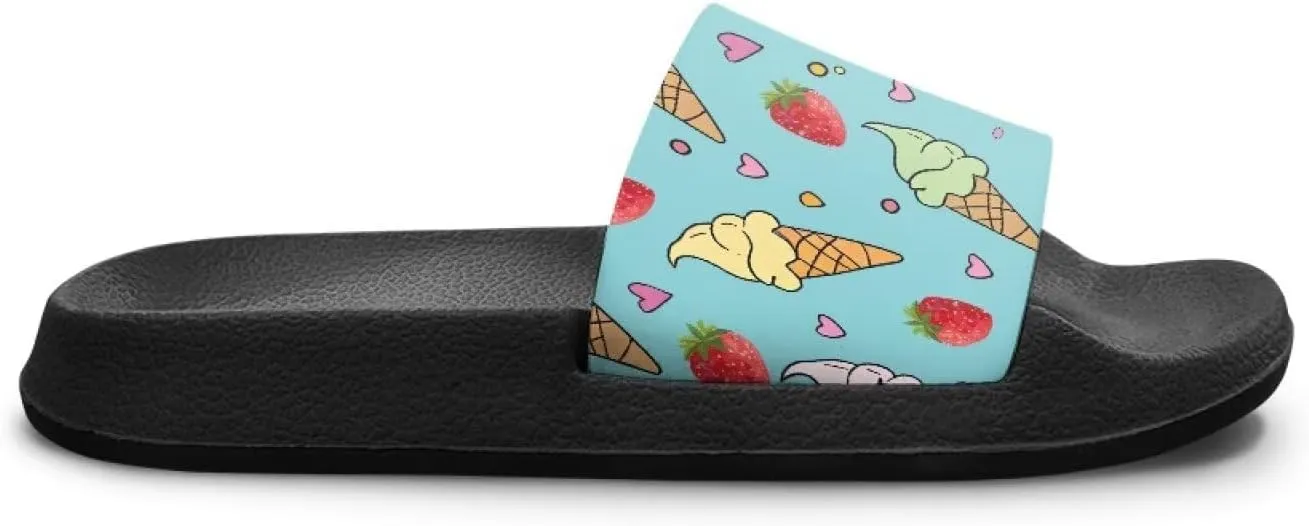 Girls Slip-On Sandals Lightweight Anti-Slip Shower Shoes for Kids
