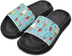 Girls Slip-On Sandals Lightweight Anti-Slip Shower Shoes for Kids