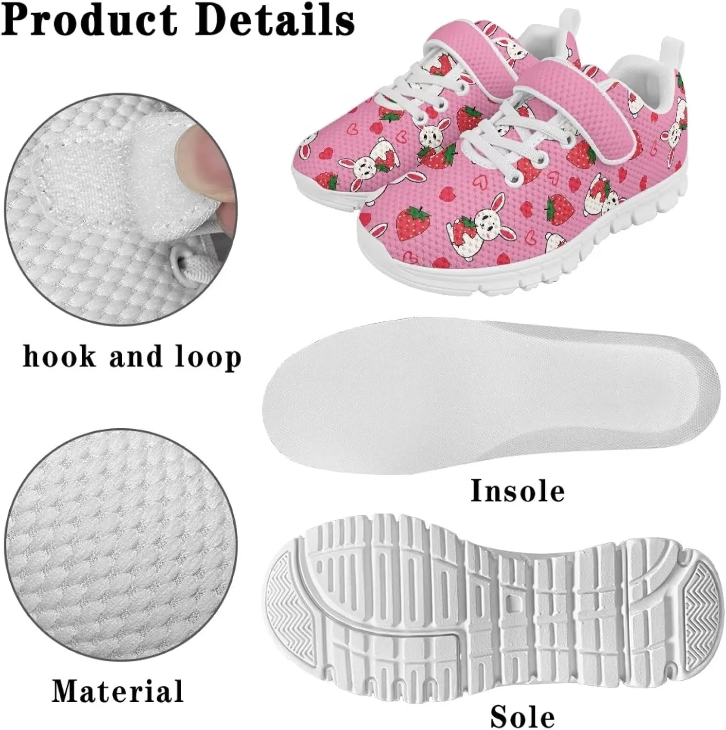 Girls Slip On Sneakers Cute Animal Little Kids Shoes School Tennis Shoes