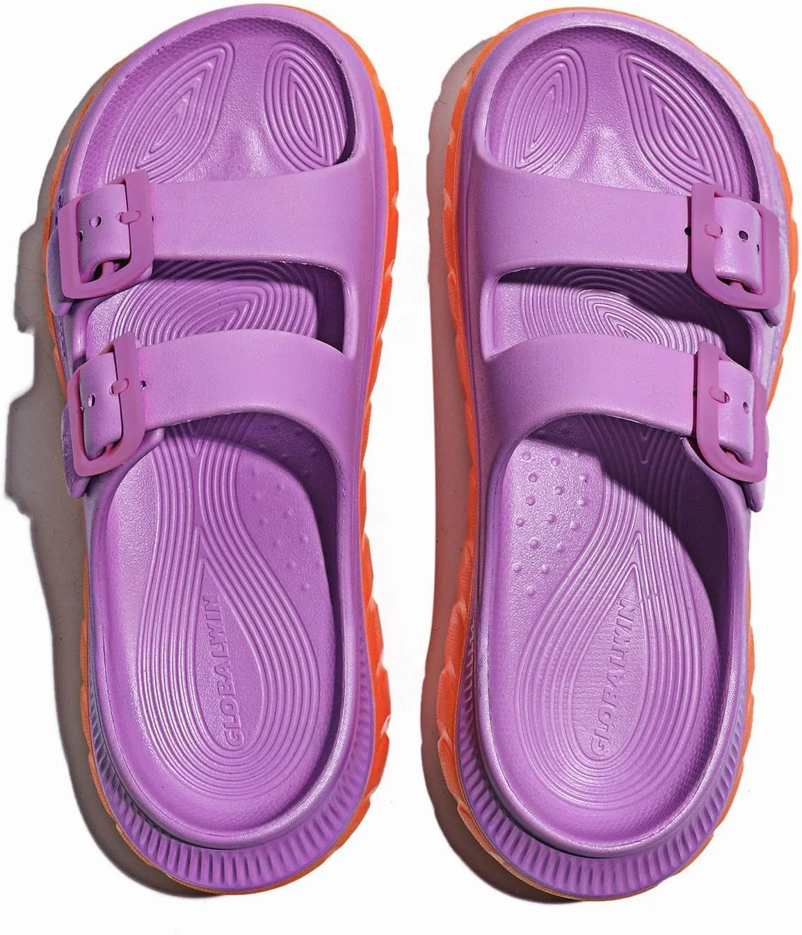 GLOBALWIN Recovery Slides For Women Mia Comfortable Sandals With Arch Support Indoor Outdoor Cloud Slippers Reduce Stress on Feet Lightweight