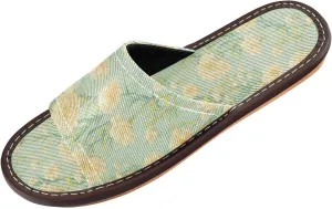 Glowing Peach Flowers Green Men Women Casual Shower Slippers Ultralight Non Slip Sandals for Outdoor Beach Travel
