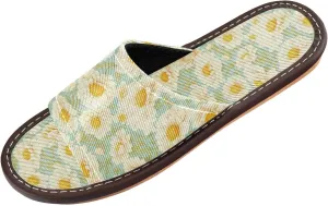 Glowing White Daisy Womens Spa Shower Slippers Summer Beach Sandals for Hotel Outdoor Outdoor