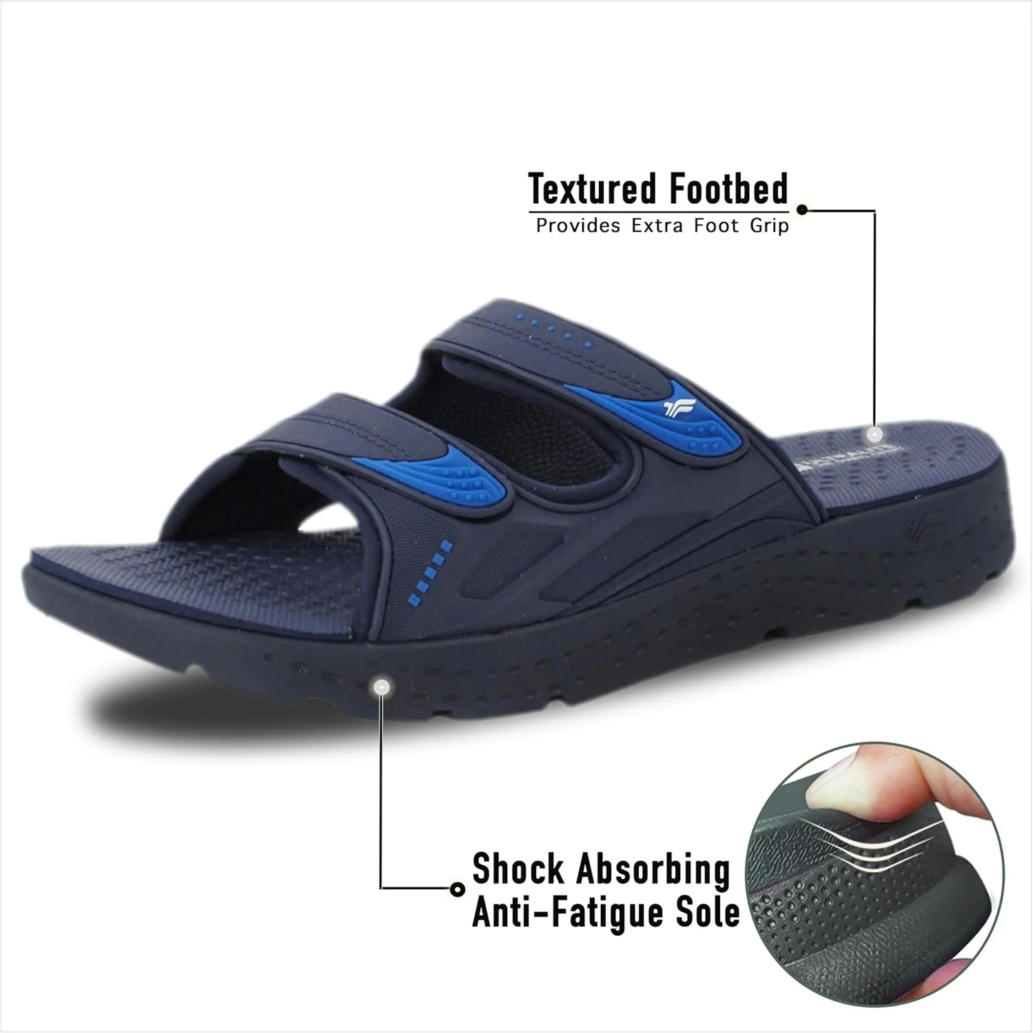 Gold Pigeon Shoes EVA Anti-Fatigue Ultra-Cushion Unisex Slide Sandals Adjustable Straps