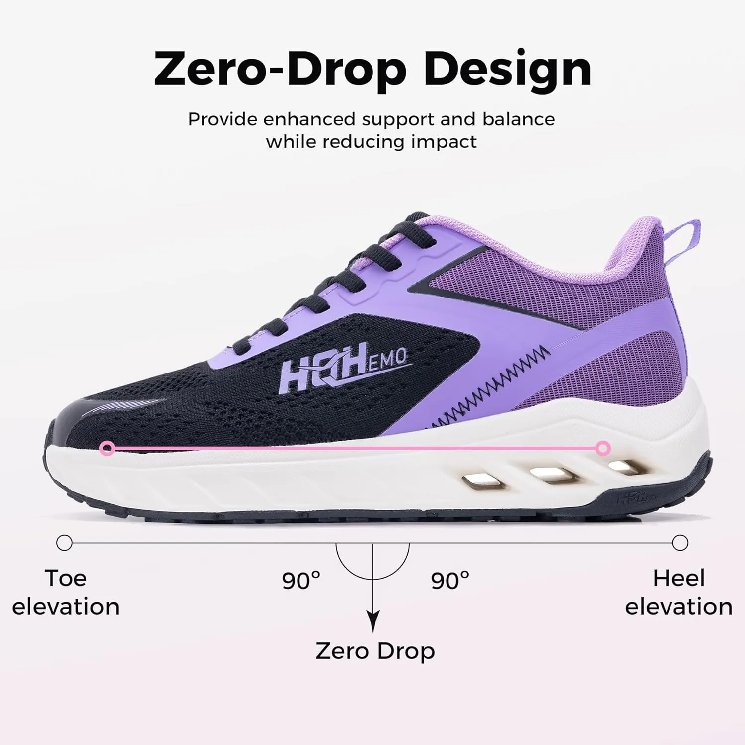 GOOBON Womens Wide Toe Box Walking Shoes with Arch Support Wide Width Tennis Running Sneakers Zero Drop Shoe