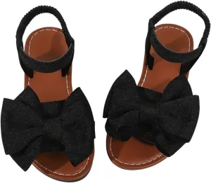GORGLITTER Girl's Sandals Dressy Bow Ankle Strap Sandal Open Toe Slides Flats Summer Cute Vacation Sandals