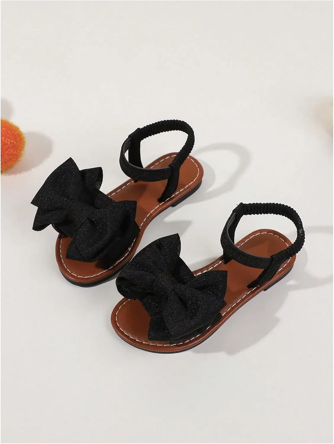 GORGLITTER Girl's Sandals Dressy Bow Ankle Strap Sandal Open Toe Slides Flats Summer Cute Vacation Sandals