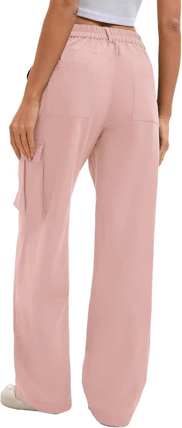 Gracyoga Cargo Pants for Women High Waisted Wide Leg Casual Pants Y2k Streetwear Trousers with 6 Pockets