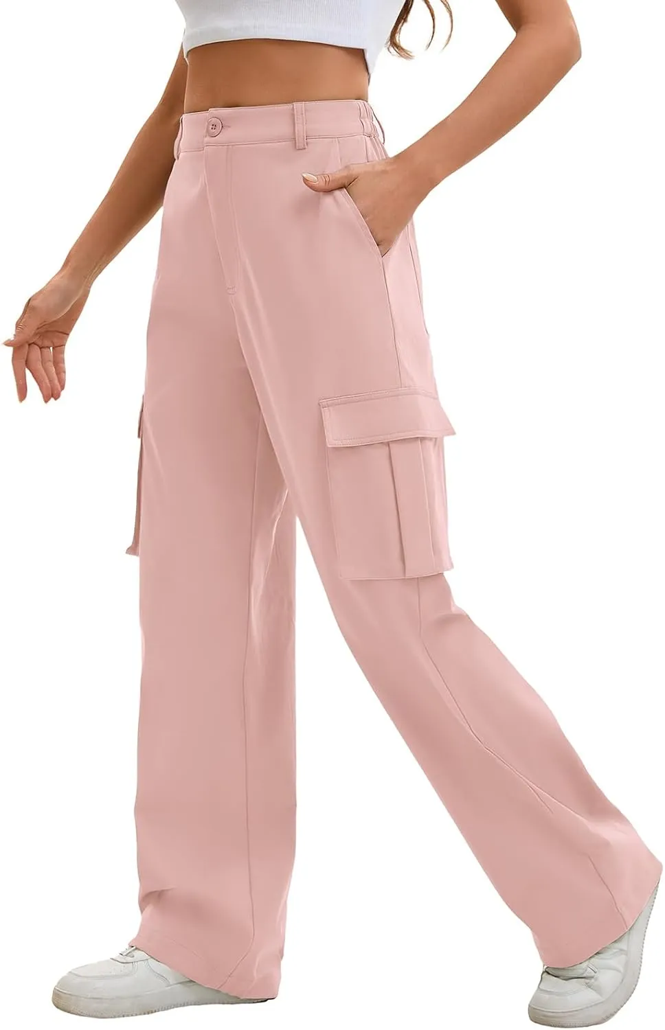 Gracyoga Cargo Pants for Women High Waisted Wide Leg Casual Pants Y2k Streetwear Trousers with 6 Pockets