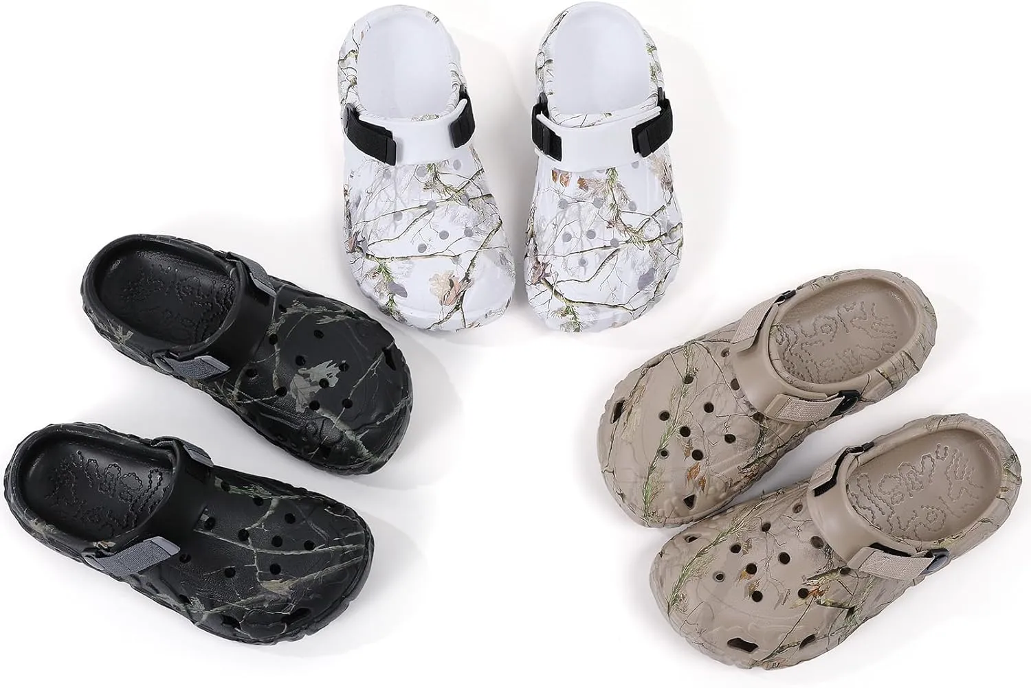 Graphics Garden Clogs for Men: Classic Beach Sandals - Non Slip Slippers - Breathable Water Shoes for Adult Summer Athletic Walking